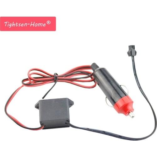 DC12V Cigarette Inverter Controller Power Driver for 1-5m 5m Flexible Neon EL Cold Wire Light Car Atmosphere Light Power Input
