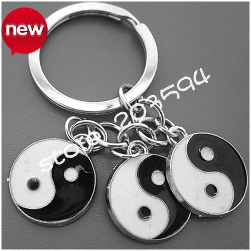 K5281 Wholesale Enemel Yinyang key chain/Alloy key chain/lovey key chain