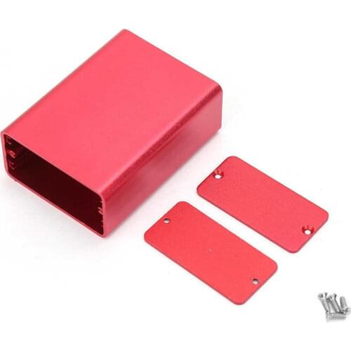Junction Box Housing DIY Electronic Project Enclosure Case Aluminum Cooling Box Circuit Board Instrument Red 23*44*60mm