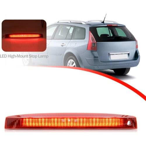 For Renault Megane II MK2 Estate 2003-2009 Red LED High Mount Third Brake Light 3rd Rear Stop Lamp Tail Warning Lights