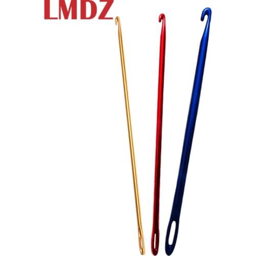 LMDZ 3PCS 2.75mm 4.0mm 6.0mm Afghan Tunisian Aluminum Crochet Hook DIY Knit Tool With An Eye Knitting Sewing Needle Crochet Hook