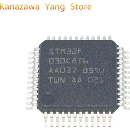 5 Pcs 10 Pcs/Lot Brand New STM32F030C8T6 STM32F 030C8T6 LQFP-48 48MHz 64KB ARM Microcontroller IC In Stock Best Quality