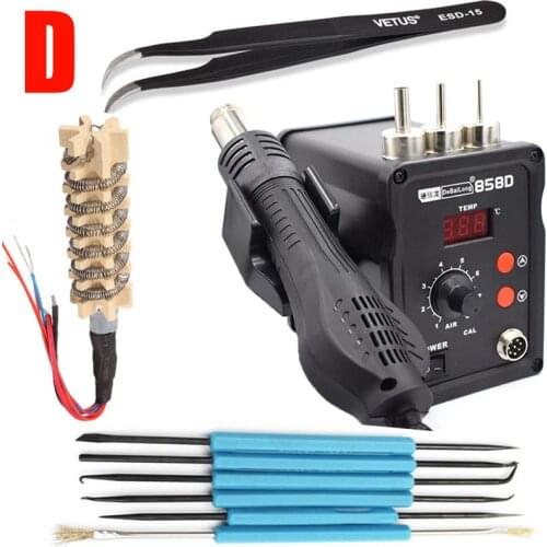 NEW 220V 858D Hot Air Gun ESD Soldering Station LED Digital Desoldering Station 700W heater gun Upgrade from 858D REPAIR TOOL