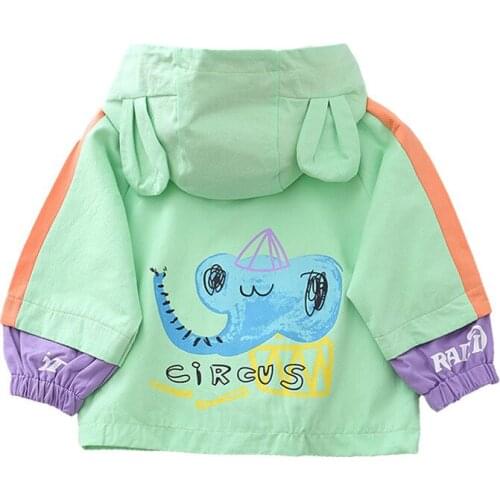 Autumn Children Fashion Clothes Baby Boy Girls Zipper Hooded Jacket Spring Kids Infant Cartoon Clothing Toddler Casual Tracksuit