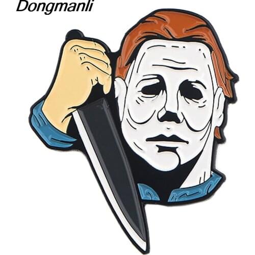 P4053 Dongmanli Halloween Jewelry Cool Metal Enamel Pins and Brooches Lapel Pin Badge Movie Gifts