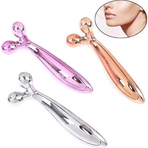 Y Shape 3D Roller Massager Facial Massage Wrinkle Remover Face-lift Roller Handheld Full Body Relaxation V Facial Beauty Tool