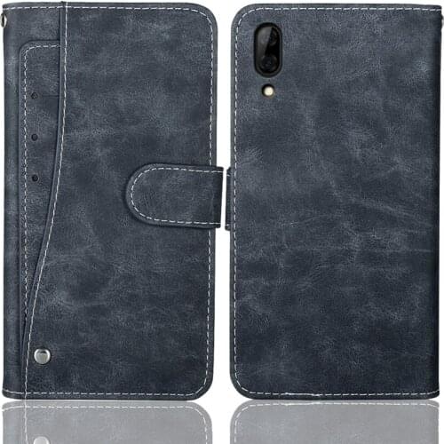 Luxury Wallet Logicom Le Spark Case 6.08" Vintage Flip Leather Protective Cover For Logicom Le Spark Case With Card Slots