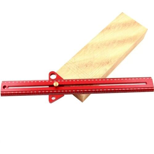 Luxury Angle Scribe Woodworking Scribing Line Ruler Multifunction Carpenter Marking Gauge Aluminum Alloy Measuring Tools