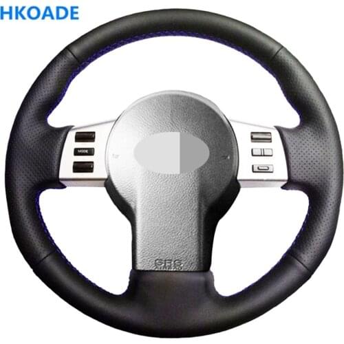 DIY Black Artificial Leather Hand stitched Car Steering Wheel Cover for Nissan 350Z 2003-2009 Infiniti FX FX35 FX45 2003-2008