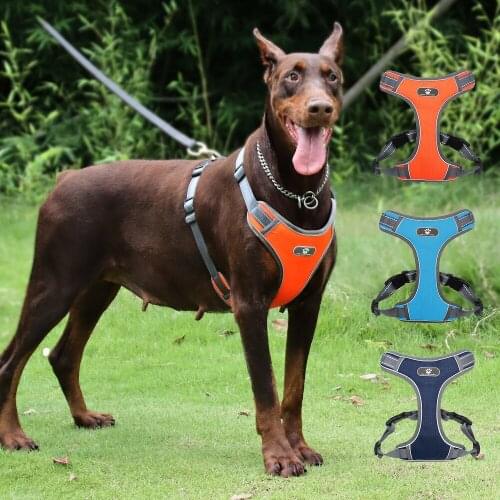 Dog Harness Vest NO PULL Reflective Breathable Adjustable Pet Training Harness For Small large Dogs Harness Labrador Doberman