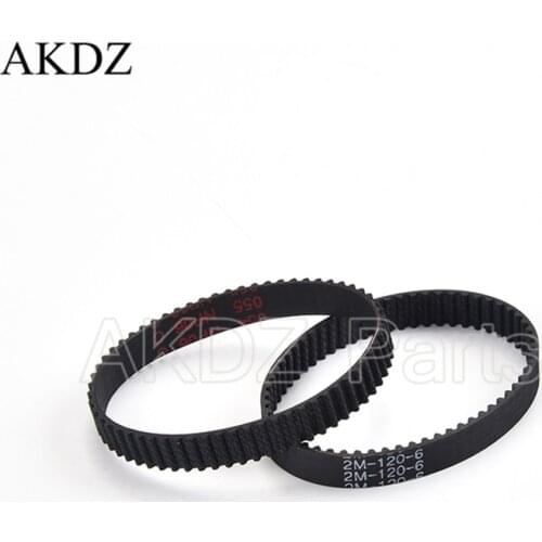 2MGT 2M 2GT Synchronous Timing belt Pitch length 120 width 6mm/9mm Teeth 60 Rubber closed