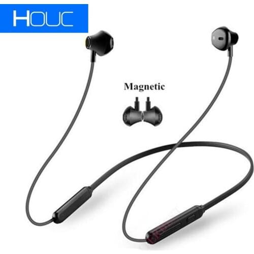 TCunPT New Wireless Bluetooth Earphone Sports Magnetic Double Battery Headphone Stereo Bass Headset with Mic for Iphone Xiaomi