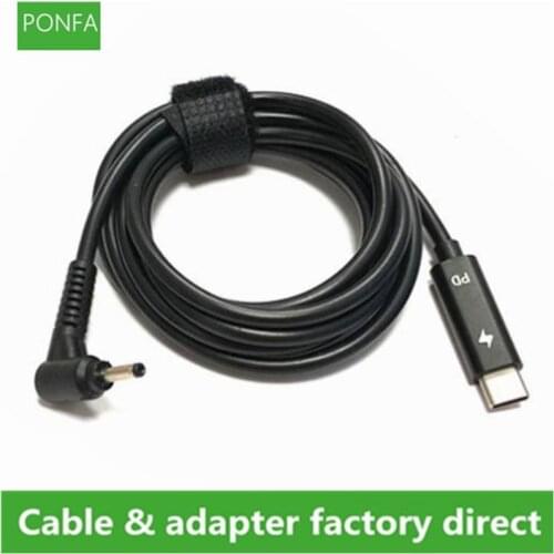 USB Type C to DC 3.0x1.1mm 3.0*1.1 Male Plug Converter PD Charging Cable Cord For Ace r Aspire 19V Laptop Power Adapter 1.5m