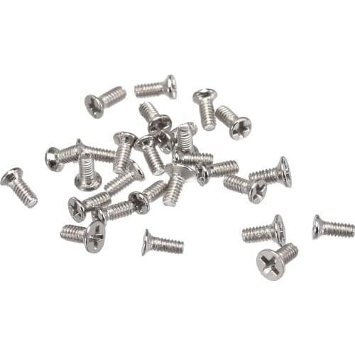 Uxcell M1.2 x 3mm Phillips Screw Fastener Silver Tone for Laptop PC TV Fan Audio Switch 150pcs