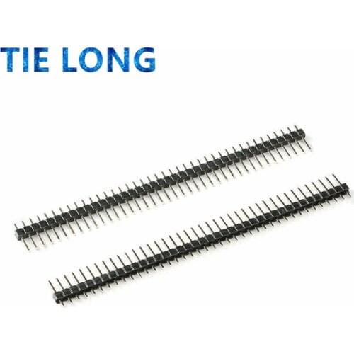 10pcs 40 Pin 1x40 Single Row Male 2.54 Breakable Pin Header Connector Strip for Arduino Black