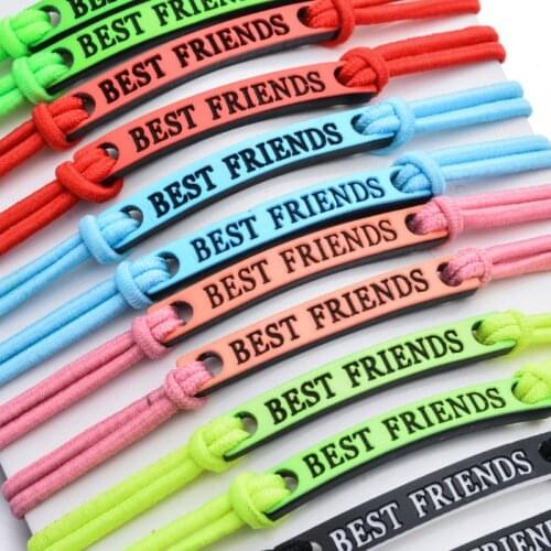 2021 New 12Pcs Best Friends Good Luck Jesus Elastic Braided Bracelet Kit BFF Kids Jewelry