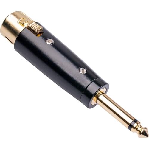 2pcs Zinc Alloy 3-Pin XLR Female TRS Socket Microphone Adapter Connector