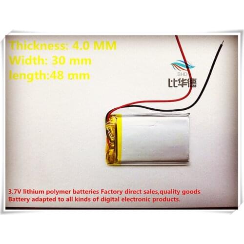 3.7V Battery 043048 600mah lithium-ion polymer battery quality goods of CE FCC ROHS certification authority