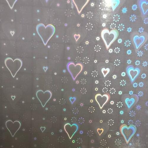 A6 50 Sheets Adhesive Tape Back Heart Cold Laminating On Paper Plastic 105x165mm DIY Package Color Card Photo Laminating Film