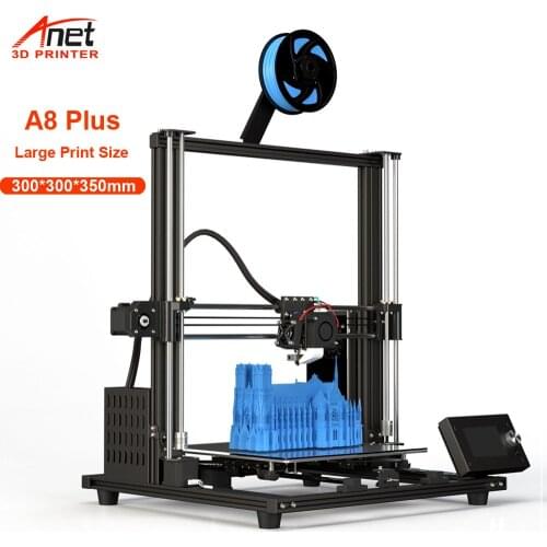 Anet DIY Large 3D Printer A8 Plus All Metal Frame FDM Impresora 3D Support TPU Priniting Size 300*300*350mm Dual Z Motor