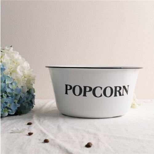 24.9cm American Antique Distressed Enamel Basin Household Salad Non-Stick Dough Basin Vintage Bason