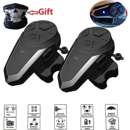 1200M BTS3 Bluetooth Helmet Intercom BT-S3 IPX7 Waterproof BT 3.0 with FM Headset Motorcycle Bluetooth Helmet Intercom 3 Riders