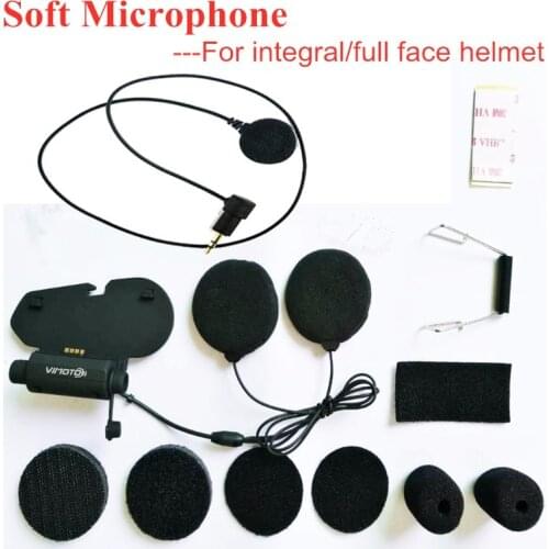 Earpiece Microphone Kit For Vimoto V3/V6 Bluetooth Intercom Motorcycle Helmet Headset Stereo Headphone Multipoint Connection