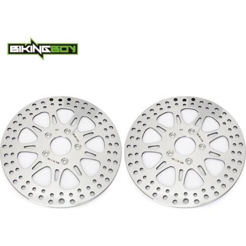 BIKINGBOY Front Brake Discs Rotors Disks FLSTC Heritage Classic FLSTF Fat Boy FLTCU Tour Glide Ultra Classic 88 89 90 91 92 93