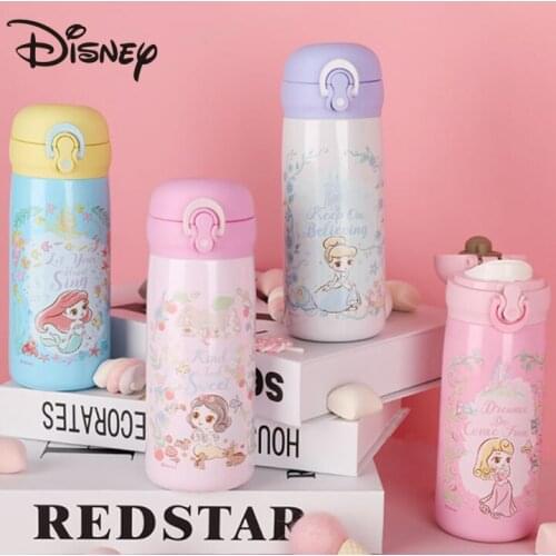 Disney Princess Insulation 316 Stainless Steel Girl Straight Drinking Bottle Drop-Resistant Lady Portable Cup water bottle