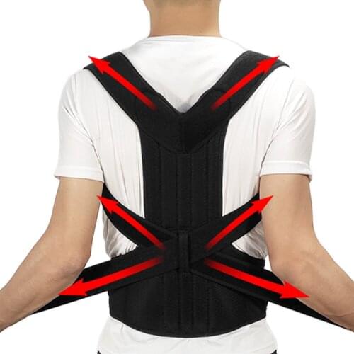 Women Men Elastic Shoulder Corrector Postura Back Brace Support Bandage Corset Back Support Posture Correction Belt Pain Relief