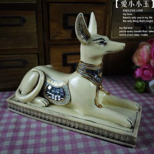 Egyptian Dog Idol Fashion Theme Bar Home Special Resin Craft Artificial Decorations