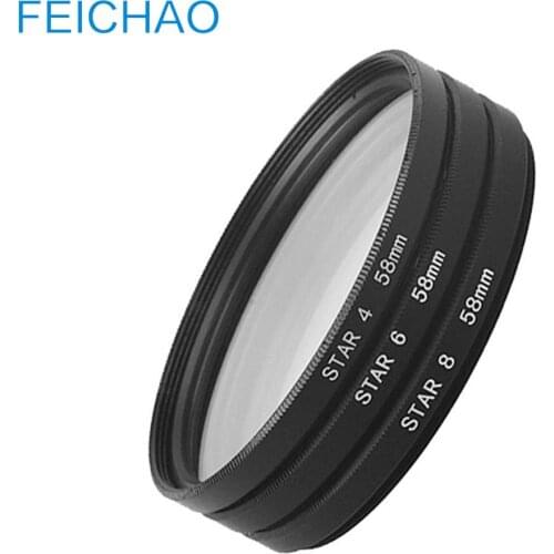 Camera Lens Star Filter 4X 6X 8X Point Line 37 40.5 43 46 49 52 55 58 62 67 72 77 82mm for Canon Sony Nikon DSLR Mobilephone Len