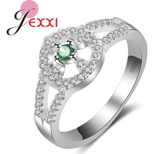 Exquisite Women Wedding Bands Rings Jewelry Fashion Hollow Out 925 Sterling Silver Engagement Promise Ring For Lady Gift