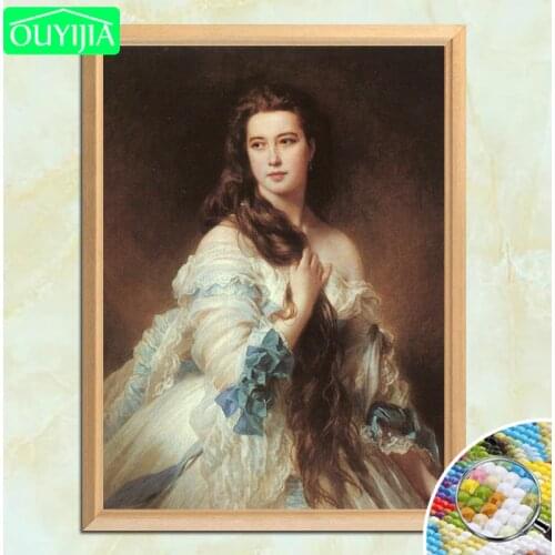 World Famous Painting "Barbe Dmitrievna Mergassov Madame Rimsky-Korsakov" 5D DIY Diamond Painting Square Diamond Embroidery Pic