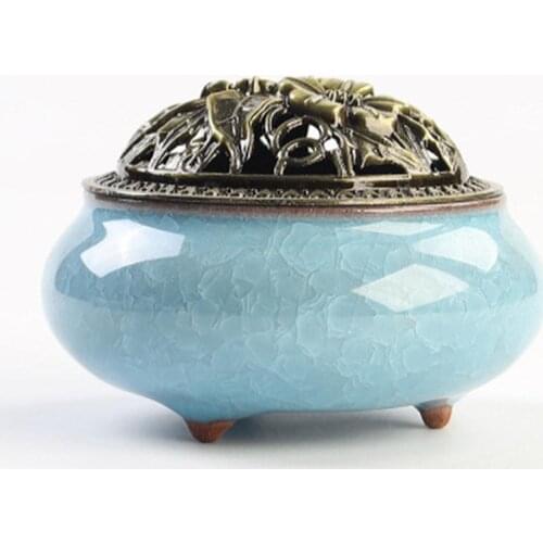 Ceramic Incense Burners Portable Porcelain Censer Buddhism Incense Holder Home Teahouse Yoga Studio