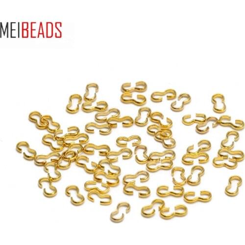 MEIBEADS 50pcs/lot 7*4mm Gold Color /Bronze/ Rhodium Metal Clasps Pendant Connectors For DIY Jewelry Making Components EY1722