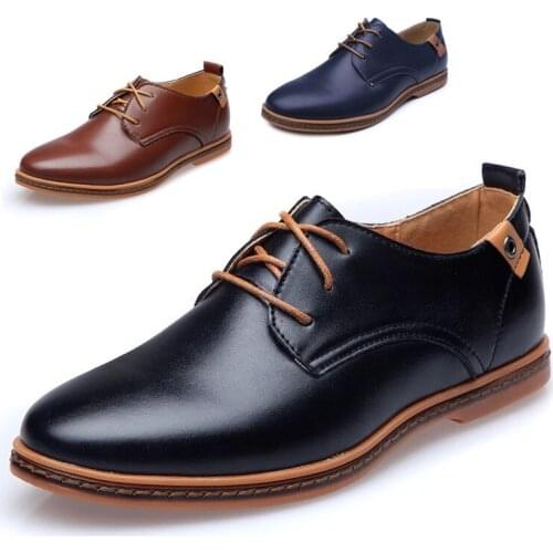 Men Autumn Wedding Shoes Oxfords Luxury Dress Leather Shoes Lace-up Business Casual Leather Shoe Mens Fashion Formal Flat Shoes