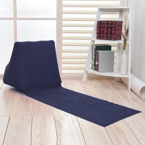 Inflatable Beach Mat Festival Camping Leisure Lounger Back Pillow Cushion Chair Folding Camping Picnic Mat Sand Seat Pad