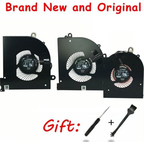 New Original Cooling Fan For MSI GS65 MS-16Q2 16Q2-CPU-CW 16Q2-GPU-CW DC5V 0.5A