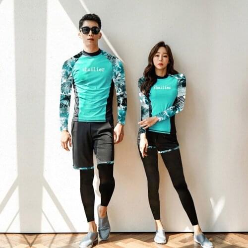 Swimming Clothes For Women Long Sleeve Swimsuits Surf Swimwear Couple Ladies Rashguard Swimsuit Rashgard Female Diving Pants