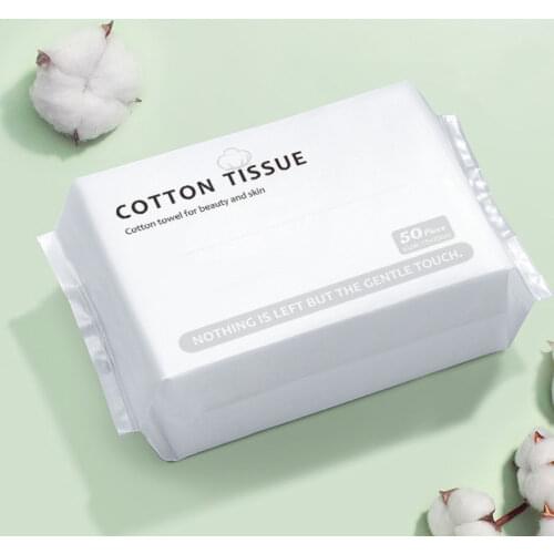 Disposable Removable Cotton Face Wash And Make-Up Remover Wipes Soft Skin-Friendly Wet With Dry 20*20cm Pearl Pattern 80 Pumps