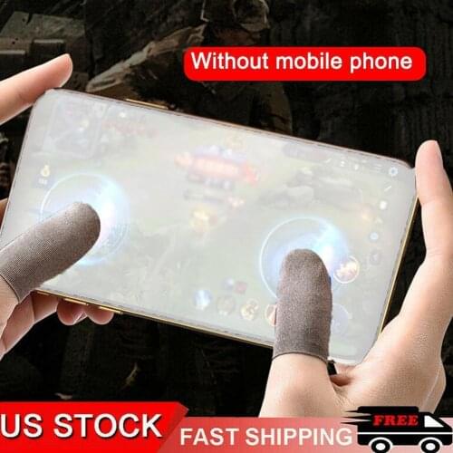 1 Pair Breathable Game Controller Finger Cover Sweat Nylon Non-Scratch Sensitive Gloves Gaming Sleeve Touch Finger Proof X7X0