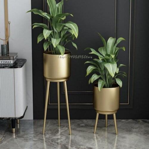 Shelf Balcony Living Room Floor Type Indoor Iron Flower Pot Flower Stand Light Luxury Decoration Creative Flower Shelf
