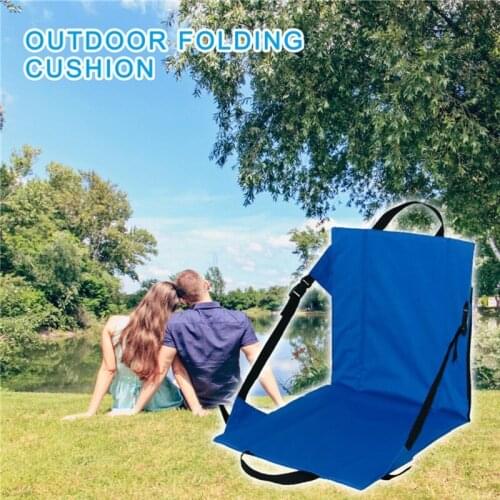 Portable Outdoor Camping Travel Folding Chair Comfort Seats with Backrest Beach Moisture-Proof Leisure Barbecue Cushion