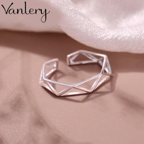 Luxury Brand Hexagon Rings For Women Wedding Statement Jewelry Valentines Gifts Lover Finger Ring