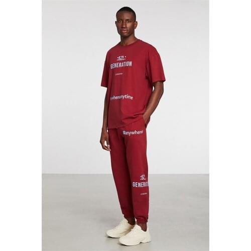 Mens Tracksuits Sports Mens Clothing 2 Piece Set Sports Suit Cotton, Embroidery Detailed, Basic, Comfort Fit, Bicycle Collar, Short T-shirt, Tracksuit Set Tracksuit Mens Casual Sports Suit Breathable Colors