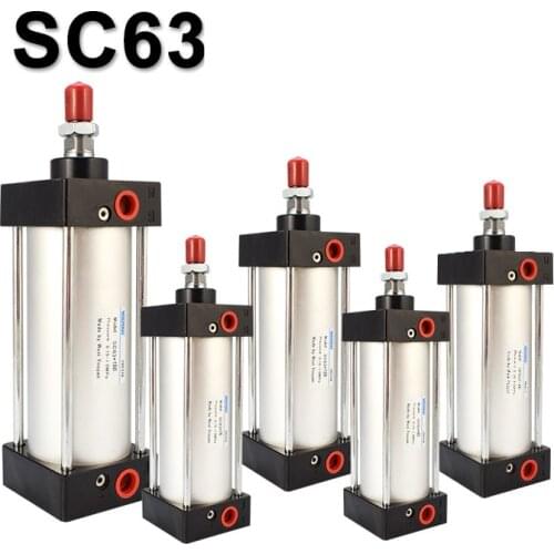 Standard Air Cylinders 50/63mmBore Double Acting Pneumatic Cylinder SC 50/75/100/125/150/175/200/250/300mm Stroke Hot Sale