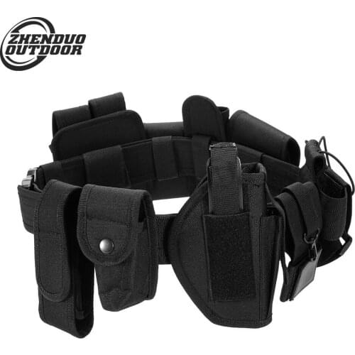 Tactical belt 10-piece set of multi-functional outdoor sports 10-piece set of belt security security duty training belt