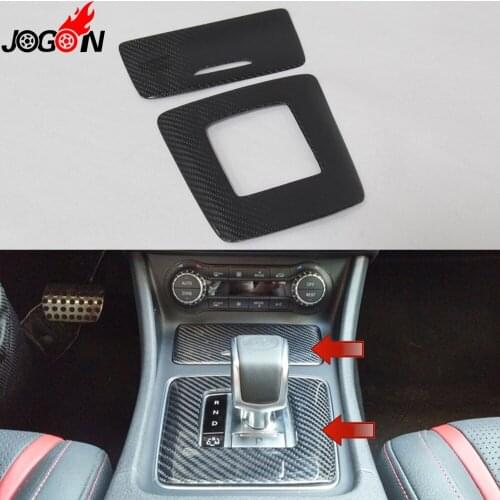 Carbon Fiber For Benz A CLA GLA W176 C117 X156 A45 CLA45 GLA45 2013-2015 Cigarette Ashtray Gear Shifter Panel Cover Trim
