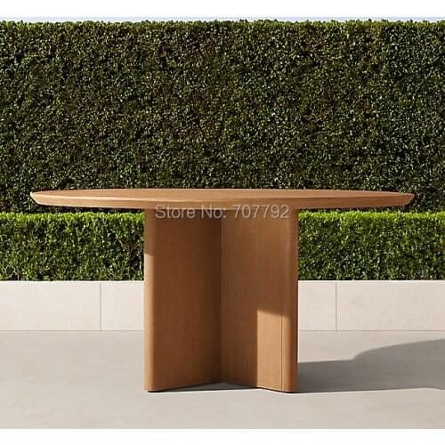 Outdoor furniture wooden furniture natural teak round dining table